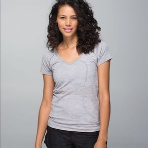 Lululemon Grey Swiftly Tech V-Neck Tee